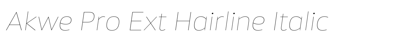 Akwe Pro Ext Hairline Italic